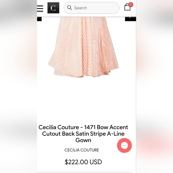 Elegant light Pink Halter Evening Gown - Picture 6 of 10